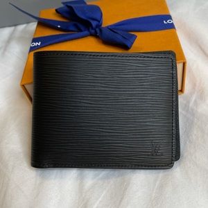 Louis Vuitton Black Epi Leather Multiple Wallet
